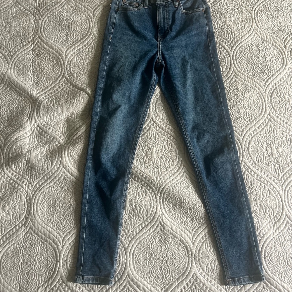 Topshop Blue Skinny Jeans